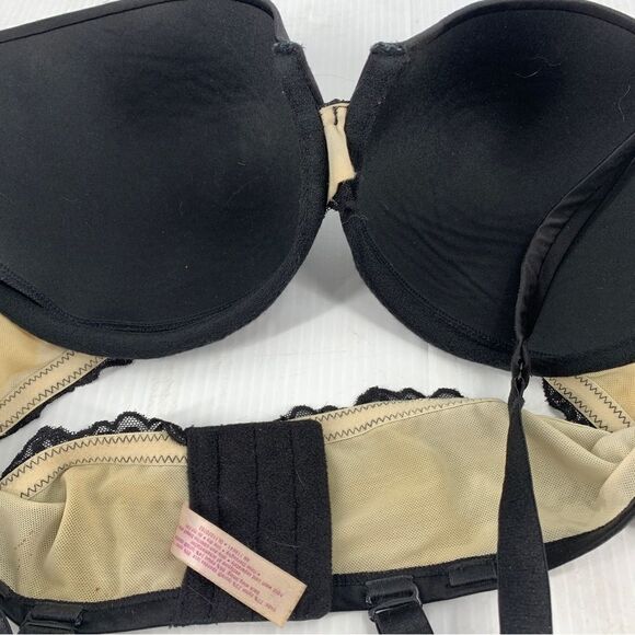 Cacique Size 42C Black Underwire with Black Lace Band Bra - Picture 5 of 7